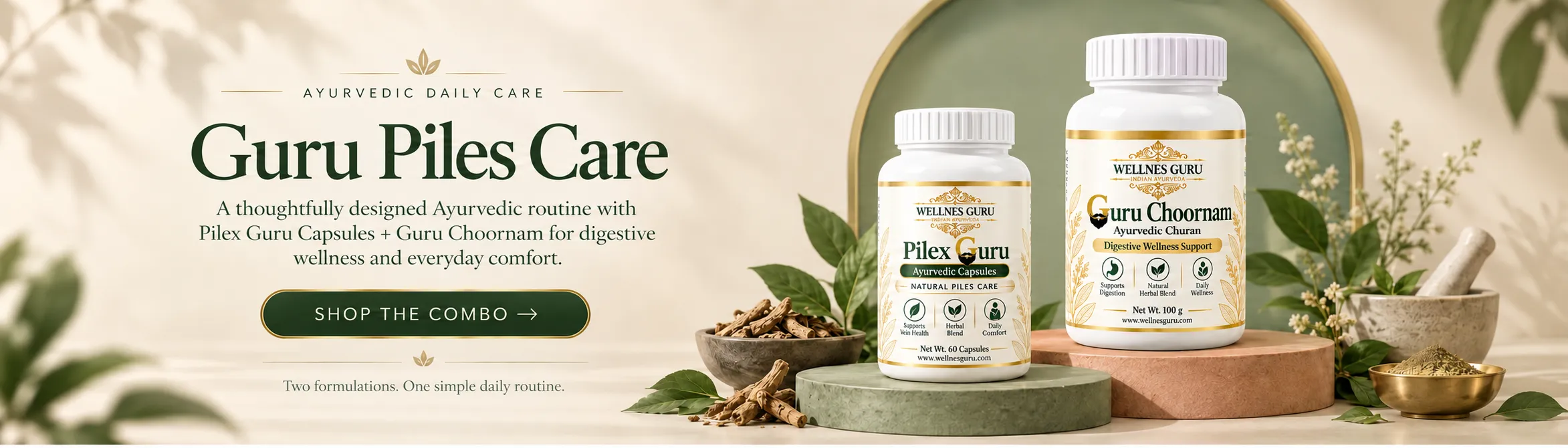 Guru Piles Care — Pilex Guru Capsules and Guru Choornam